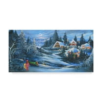 Trademark Fine Art 'Buidling in Christmas Village' Canvas Art by Bonnie B Cook