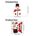 thumbnail image 3 of Christmas Snowman Adhesive Wall Sticker - Removable Bathroom Toilet Decoration For Decor, Festive Snowman Stickers To Add Christmas Cheer To Your Bathroom Space, White, 1pcs, 3 of 6