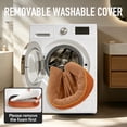 thumbnail image 6 of Ophanie Burnt Orange Luxury Sofa-Style Pet Orthopedic Bed for Medium Dogs – Removable Machine-Washable Plush Cover, 4-Sided Bolster, Non-Slip Bottom, Size 35"x28"x6", 6 of 6