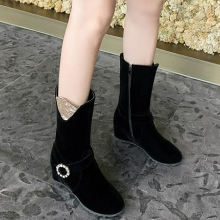 

NECHOLOGY Wide Calf Womens Boots Knee High Ladies Fashion Solid Color Womens Chunky Heel Boots Knee High Wide Calf Black 8