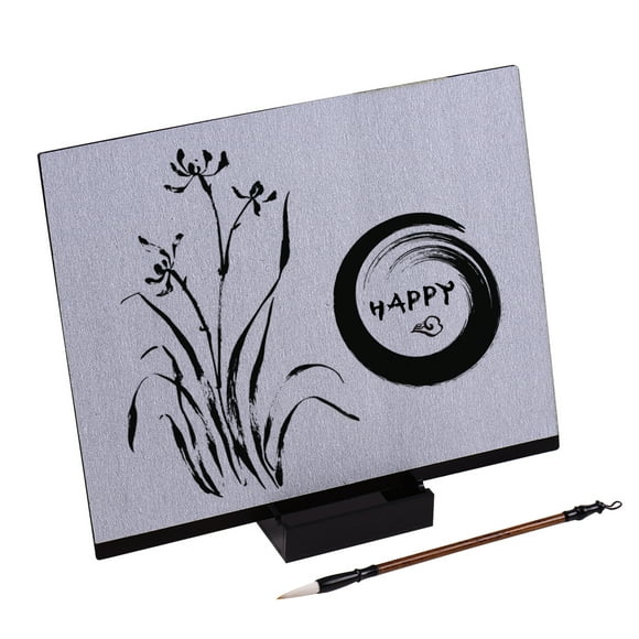 Reusable Buddha Board Artist Board Paint with Water Brush & Stand Release Pressure Relaxation Meditation
