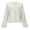 White, variant on Cropped Blazers for Women Long Sleeve Button Down Open Front Plaid Tweed Blazer Business Casual Office Work Jacket