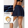 thumbnail image 6 of Sociala High Waisted Swim Skirts For Women Color Blocked Swim Bottoms Bulit-in Briefs, 6 of 6