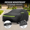 thumbnail image 3 of Unique Bargains Car Cover for Opel Grandland X 2017-2024 210D-PU Outdoor Full Car Cover All Weather Waterproof Windproof Sun Protection with Driver Door Zipper Black, 3 of 6