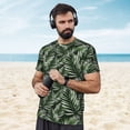thumbnail image 4 of Wukai Tropical Palm Leaves1 Print Men's Short-Sleeved Mesh T-Shirt,Quick-Dry Short Sleeve Workout T-Shirt-Small, 4 of 8