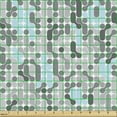 thumbnail image 2 of Ambesonne Geometric Fabric by the Yard Upholstery, Modern Circular Maze, 1 Yard, Pale Blue Charcoal Grey, 2 of 5