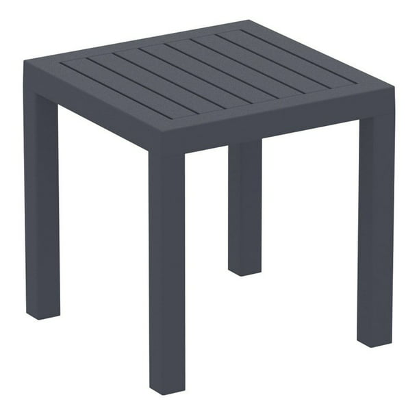 Compamia Ocean Square Resin Patio Side Table Gray Com - Plastic Patio End Tables