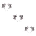 thumbnail image 2 of Ruiboury Wolf Ears Hair Hoop Exquisite Craft And Stable Fixation Cosplay Last For All Day Gray and white 3Set, 2 of 6
