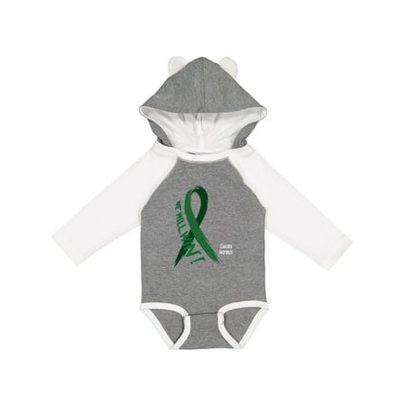 

Inktastic Glaucoma Awareness We Will Win Green Ribbon Gift Baby Boy or Baby Girl Long Sleeve Bodysuit