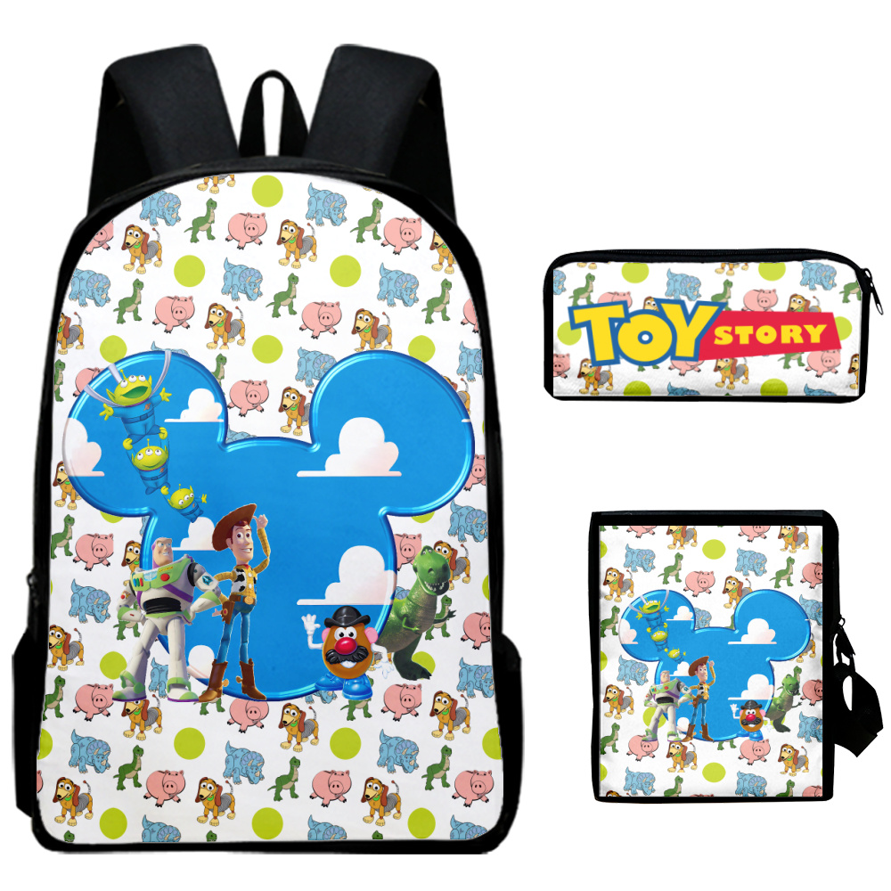 New Toy Story School Backpack Pencil Bag Messenger Bag ThreePiece