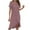 Pink, variant on Casual Summer Dresses For Women Sevevn Women's Fashion Casual Solid Color Button Round-Neck Irregular Dress