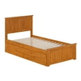 thumbnail image 2 of AFI Nantucket Twin Wood Platform Bed with Matching Footboard & Twin Trundle, Light Toffee, 2 of 15