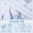 thumbnail image 6 of Coastal Table Cloth, Nautical Coral Seashell Decorative Tablecloth, Ocean Themed Starfish Waterproof Table Cover for Dining Table Kitchen Party Picnic Camping, Oval 60''''x84'''', Blue, 6 of 6
