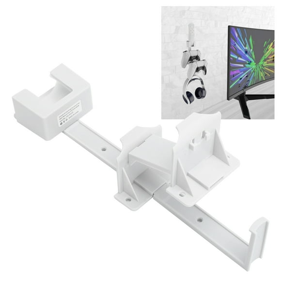 Peahefy Multifunction Universal Wall Bracket with Headset Hanger for PS5// Controller,Wall Bracket,Universal Wall Mount Bracket