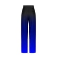 thumbnail image 4 of Lydiaunistar Womens High Waist Elastic Checkered Print Long Pants with Drawstring & Side Pockets for Sports Casual Beach - All Season Polyester Blue, 4 of 5