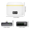 thumbnail image 2 of Peggybuy Wireless Lavalier Lapel Microphone Active Noise Reduction Mini Mic(iOS White), 2 of 5