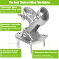 thumbnail image 3 of Flagpole Stand, Outdoor House Flagpole Stand, Heavy Duty Metal Flagpole Stand, 3 of 4