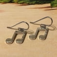 thumbnail image 4 of Beautiful Hawaiian Musical Note Earring, Sterling Silver Music Note Dangle Earring, E8141 Birthday Wife Mom Valentine Gift, Music Jewelry, 4 of 5