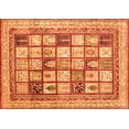 thumbnail image 1 of Ahgly Company Indoor Rectangle Abstract Orange Contemporary Area Rugs, 7' x 10', 1 of 1