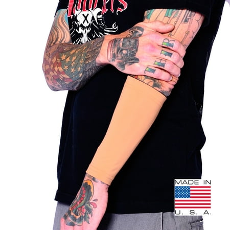 Tat2X Ink Armor Forearm 9 Inch Tattoo Cover Up Sleeve - Made in USA - UV Protection - Light Skin Tone - XSS (single tattoo cover (Ink Master Best Tattoos)