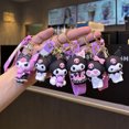 thumbnail image 2 of Llavero de Sanrio con bonito colgante de muñeca Kuromi de dibujos animados, llavero para coche, adorno para mochila escolar, joyería, regalos para amigos, 2 of 5