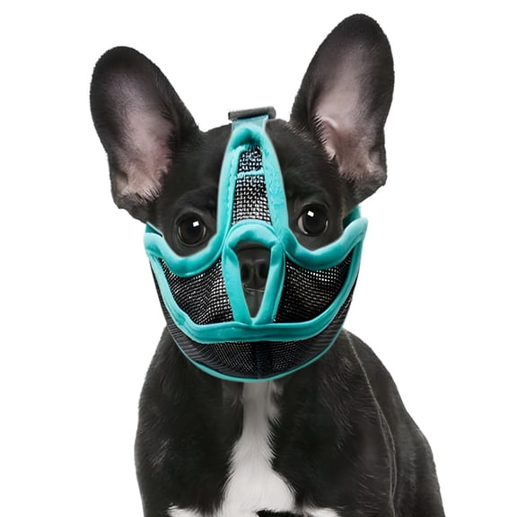 GASTROPOD 2026 New Short Snout Dog Muzzle Adjustable Breathable French Bulldog Mesh Flat Face Dog Anti Bitting Mask Soft Panting Pet Supplies for Chewing Barking Training Grooming