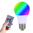 thumbnail image 2 of 5W E27 LED High Power LED Bulb 16 Colors 24 Key Remote Control Night Light Portable, 2 of 10