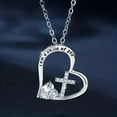 thumbnail image 5 of Cross Pendant Necklace for Women Heart Pendant Cross Love Necklace for Women Jewelry Valentines Day, 5 of 6