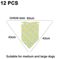 thumbnail image 2 of 12 Uds perro Bandana bufanda lavable triángulo babero mascota ajustable lavable Bandana perro Bandana MFZFUKR CPB-DE-LYY1862-1, 2 of 5
