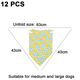 thumbnail image 2 of 12 piezas de pañuelo para perro, bufanda, baberos triangulares lavables, pañuelo ajustable lavable para mascotas, pañuelo para perro MFZFUKR CPB-DE-LYY1862-1, 2 of 5