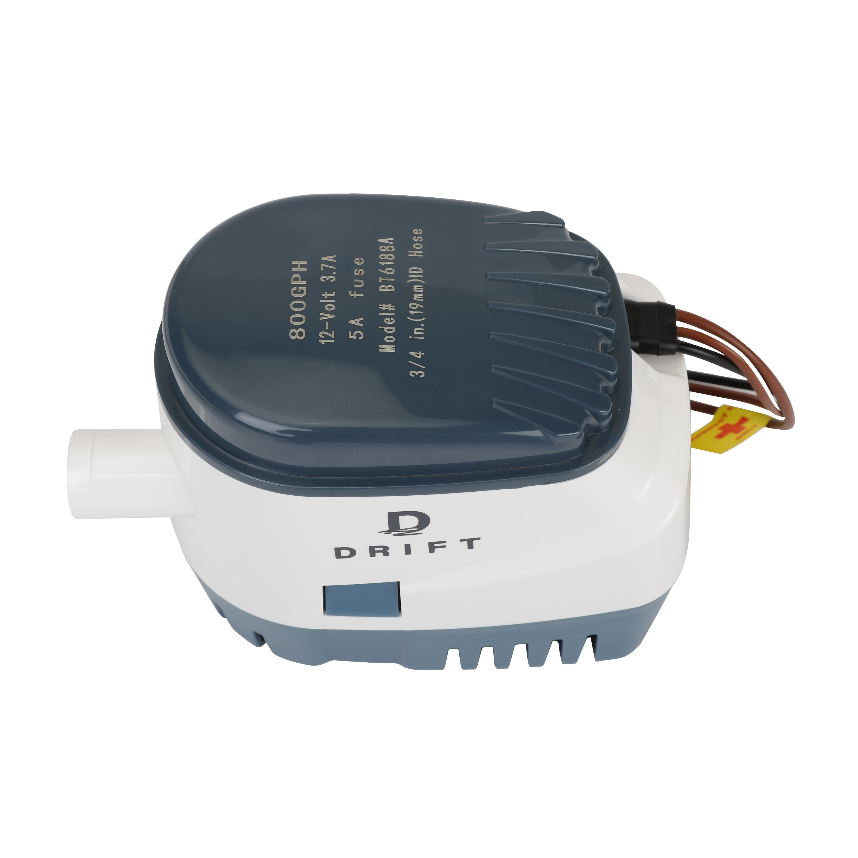 D DRIFT ALL THINGS WATER 800GPH Submergible Automatic Boat Bilge Pump with Float Switch, 12V