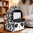 thumbnail image 6 of Xixirimido Cute Pandas Print Kids School Bag 17" Backpack for Boys & Girls Lightweight Large Capacity Bookbag for Elementary Middle High School Students, 6 of 8