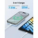 thumbnail image 5 of Power Bank UGREEN Azul Carga Rápida Inalámbrico PD 20W USB C Magnético, 5 of 8
