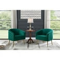 thumbnail image 6 of 28.5'' Wide Modern Style Rivet Trimming Velvet Barrel Accent Chair-Green, 6 of 7