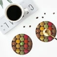 thumbnail image 4 of Yiaed Spices And Herbs Print Leather Coasters for Drinks - Cup Coasters Coffee Table Kitchen Table Bar, Home & Office Gifts Handmade Drink Coasters-Round Shape, 4 of 6