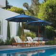 thumbnail image 2 of Yescom 9FT Wooden Patio Umbrella UV30+ for Beach Pool Wedding Party Table Market Garden Yard Hotel Deck Cafe Navy, 2 of 9