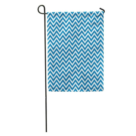 SIDONKU Pattern Blue Chevrons Retro Vintage Easter Masculine Herringbone Congratulation Party Garden Flag Decorative Flag House Banner 12x18 inch