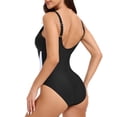 thumbnail image 3 of Bixock Tankini Swimsuits for Women,One Piece Swimsuits for Women,Swimsuits for Women Solid Color Slim Swimsuit Performance Guard Swimwear Swimsuits, 3 of 6