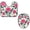 Multicolor 2, variant on PhooArto Toilet Lid Cover and U-Shaped Toilet Floor Mat Set of 2 Pieces, Red Roses Patterns Toilet Mat Set, Machine Washable Seat Covers Non-Slip Absorbent Rugs