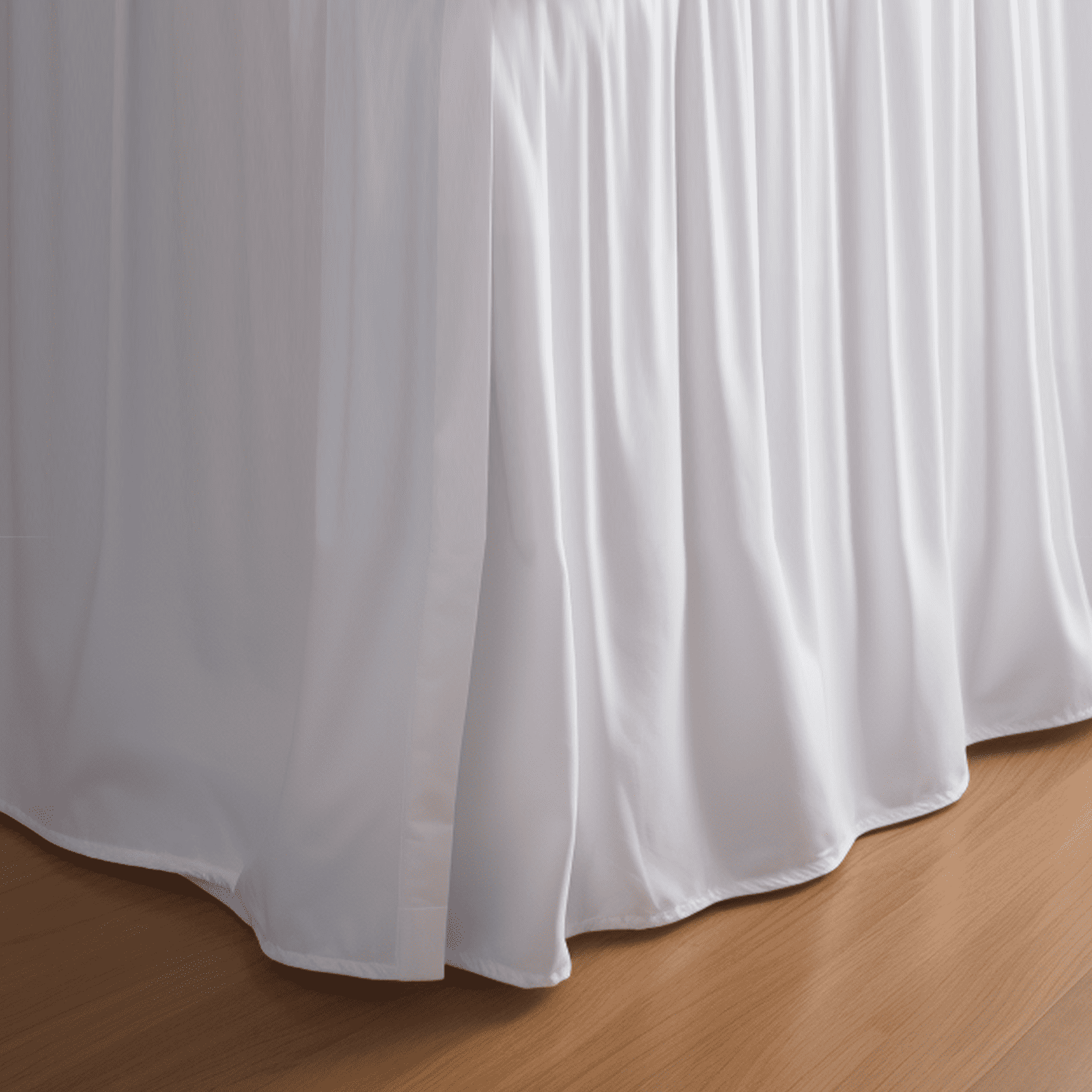 Bed Skirt Queen Size White Ruffled Bed Skirts with Split Corners