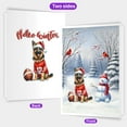 thumbnail image 2 of Hello Winter German Shepherd Football Snowman Welcome Snowy Morning 5x7in Folded Greeting Card Alsatian Dog Lover Gifts Single Note Card with Envelope - 01012, 2 of 5