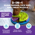 thumbnail image 2 of Outward Hound By Nina Ottosson Lickin' Layers Interactive 3-in-1 Dog Feeder Puzzle, Lick Mat & Slow Feeder Bowl, Multi-Color, Medium/Large, 2 of 9