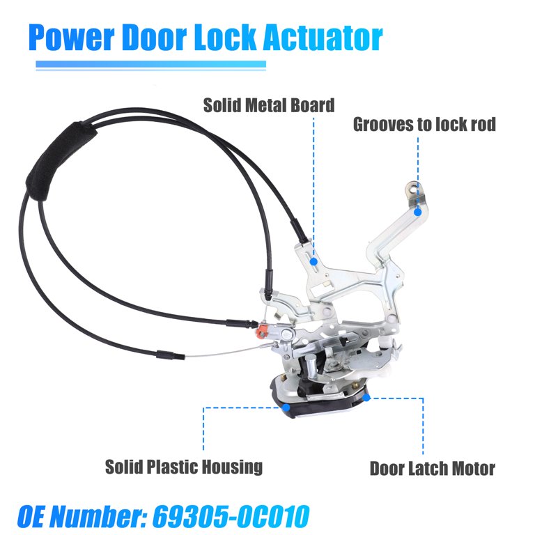 Rear Left Door Lock Latch For Toyota Sequoia 2001-2007 - Durable Replacement Part 9 thumbnail image