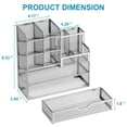 thumbnail image 4 of Portalápices de escritorio Marbrasse Mesh con cajón para material de oficina, 4 of 6
