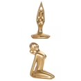 thumbnail image 1 of Estatuilla de yoga perfecl 2 Uds escultura pequeña decoración de escritorio, 1 of 8
