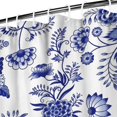 thumbnail image 3 of Watercolor Floral Bloom Shower Curtain 72x72 Inches, Romantic Botanical Design on Quick-Dry Polyester, 3 of 5