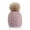 Lavender, variant on Female Students Fall And Winter Wool Cap, Wool Ball Plus Velvet Fashion Fashion Warm Knit Cap