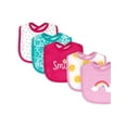 thumbnail image 2 of Little Star Cotton Drool Baby Bib, 5pk Girls, 2 of 4