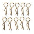 thumbnail image 4 of 10 Uds RC Car Shell Clip RShape Metal Body Clips pines para 1/5 1/6 1/8 1/10 RC Car (oro), 4 of 8