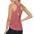 thumbnail image 3 of Tank Top for Women Racerback Sleeveless Athletic Tank Tops Scoop Neck T-Shirt Running Yoga Active Shirts Loose Fit Gym Clothes (Red,XL), 3 of 5